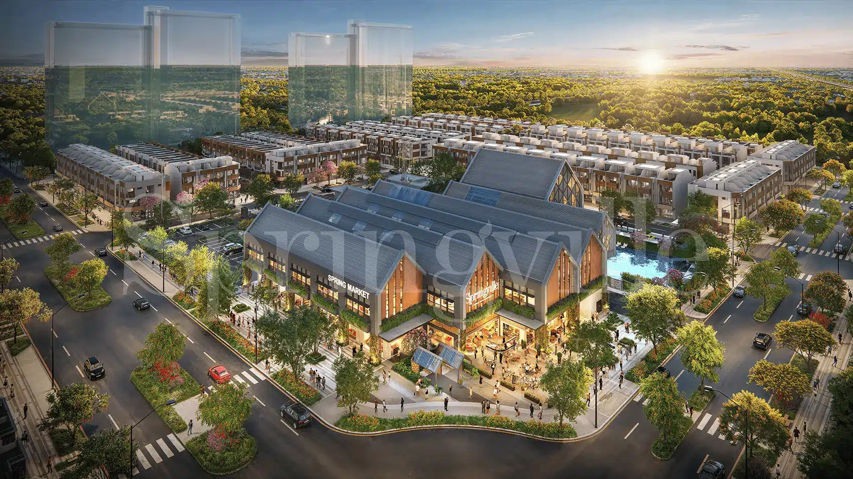 Spring Ville – Khu đô thị hiện đại, tiện nghi giữa thiên nhiên, với nhiều tiện ích quốc tế.