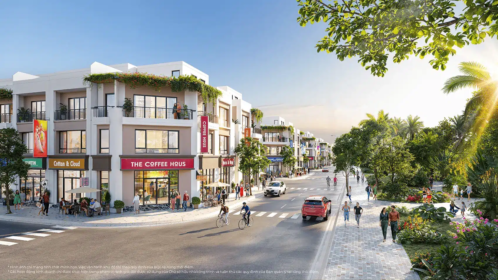 Khu phố thương mại sầm uất tại Vinhomes Green City, nơi hội tụ cảnh quan xanh và tiện ích đẳng cấp.